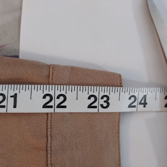 Northern Reflections Shirt Top Faux Suede Womens Size Large Soft Hidden Buttons - Picture 10 of 11